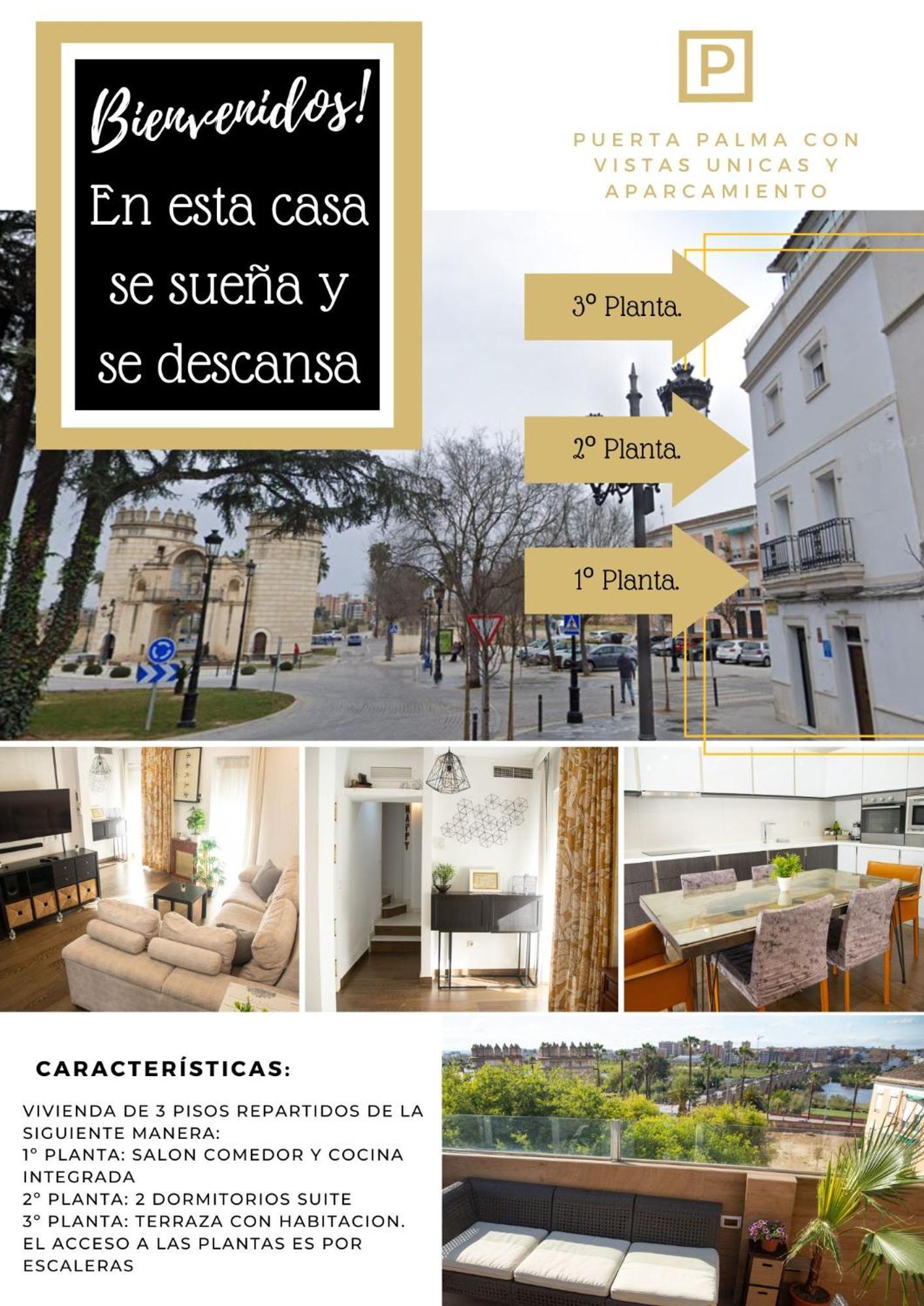 Alojamientos Puerta Palma Con Vistas Y Parking 巴达霍斯 外观 照片